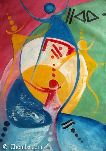 Abstract African Painting Nigeria Lagos
